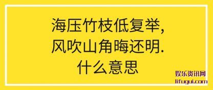 ǳѹ֦͸,紵ɽǻ޻.ʲô˼