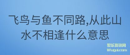 (yu)㲻ͬ(tong)·,Ӵɽˮʲô˼