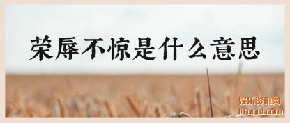 荣辱(ru)不(bu)惊是(shi)什么意(yi)思(si)